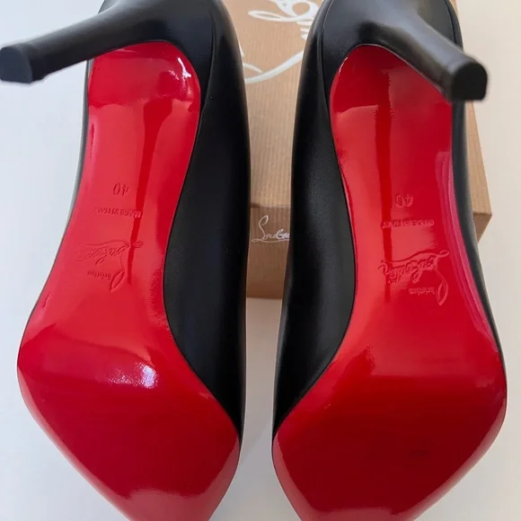 Christian Louboutin Pigalle 100 Napa Shiny Leather Stiletto Pumps NWT, size 40 - Picture 7 of 8